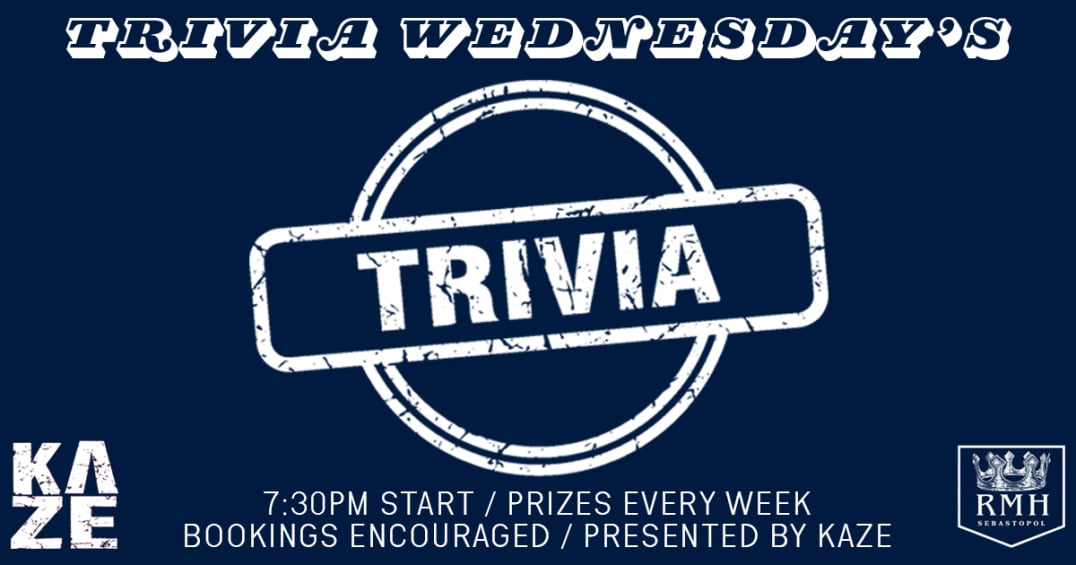 Wednesday Trivia at The Royal Mail Hotel